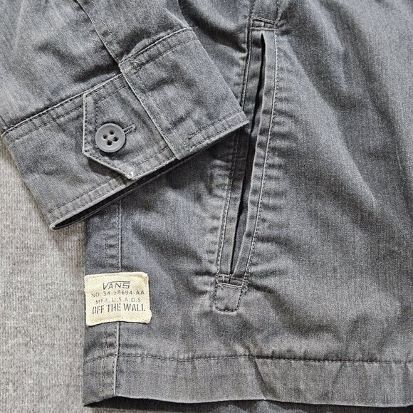 Vans Jacket Mens L Gray Full Zip Multi Pocket Barn Utility Chore Coat Outdoors - Picture 8 of 16